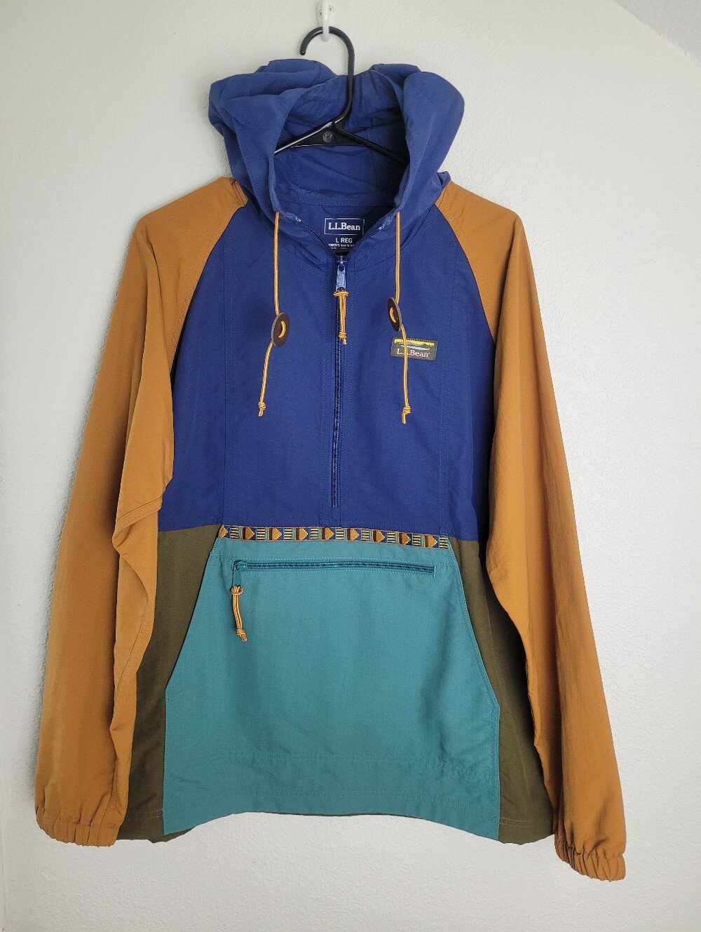 L.L. Bean Olive, Blue & Teal Colorblock Jogger Pants